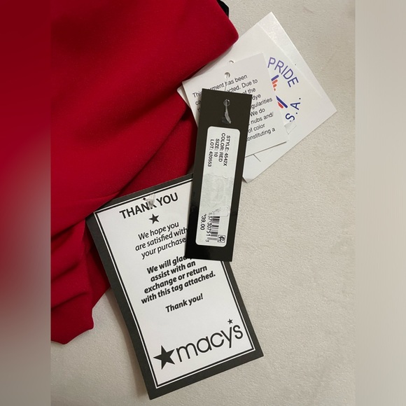 NWT Xscape Ruched Slit Evening Dress Gown in Red Size 10 - Picture 8 of 9